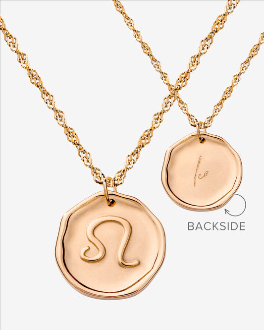 lua-283Zodiac Collana - Leone Oro Rosa