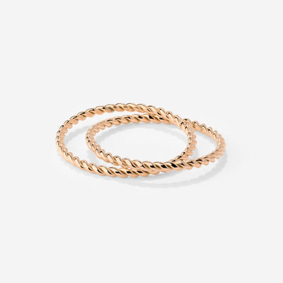 Twisted Anello Duo Oro Rosa