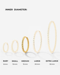 Twisted Hoops Medium Oro
