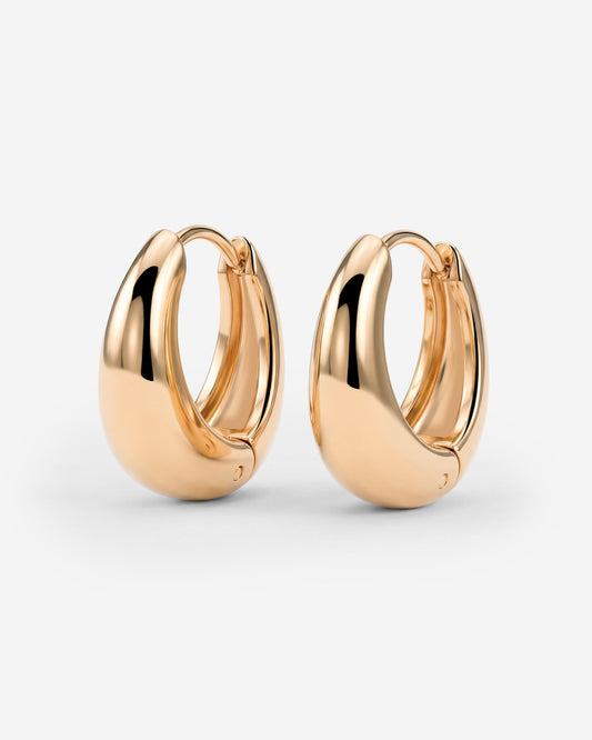 Gilded Curve Hoops Oro Rosa