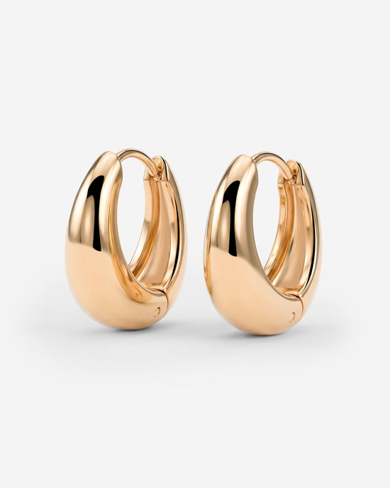 Gilded Curve Hoops Oro Rosa