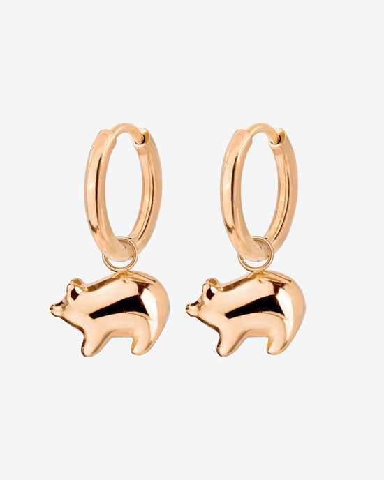 Piggy Hoop Set Small Oro Rosa