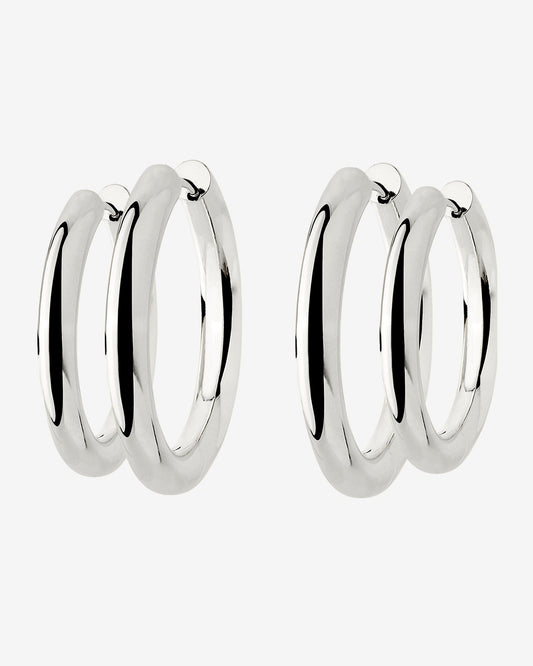 Chunky Lover Hoop Set Large Argento