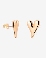 Flowy Heart Orecchini Small Oro Rosa