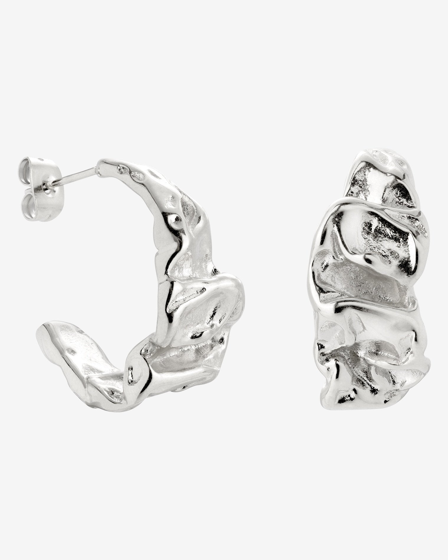 Crinkled Orecchini Argento