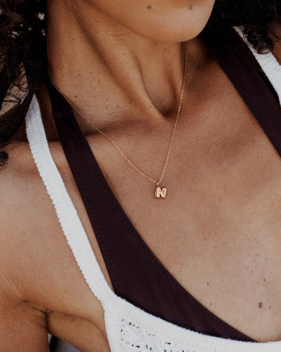 Bubble Letter Collana Oro Rosa