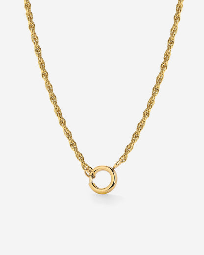 Rope Chain Charm Collana Oro