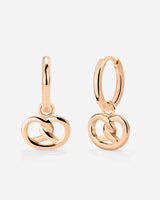 Pretzel Babe Hoop Set Small Oro Rosa