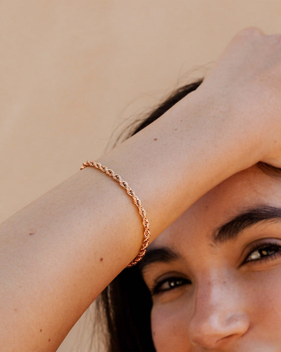 Rope Chain Bracciale Oro Rosa