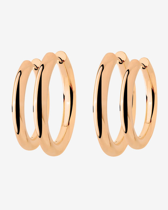 Chunky Lover Hoop Set Large Oro Rosa