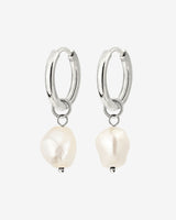 Pearly Hoop Set Argento