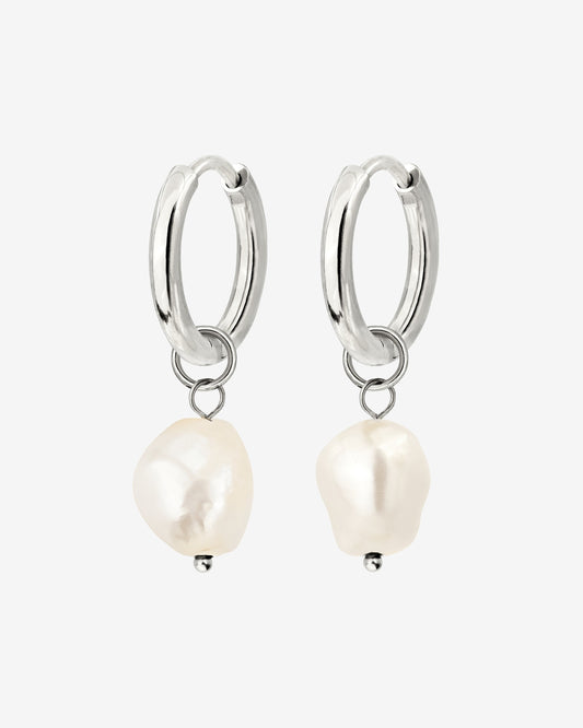 Pearly Hoop Set Argento