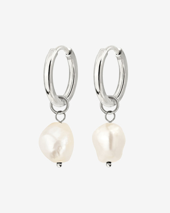 Pearly Hoop Set Argento