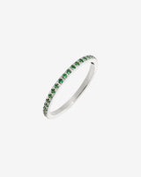 Green Sparkle Anello Argento