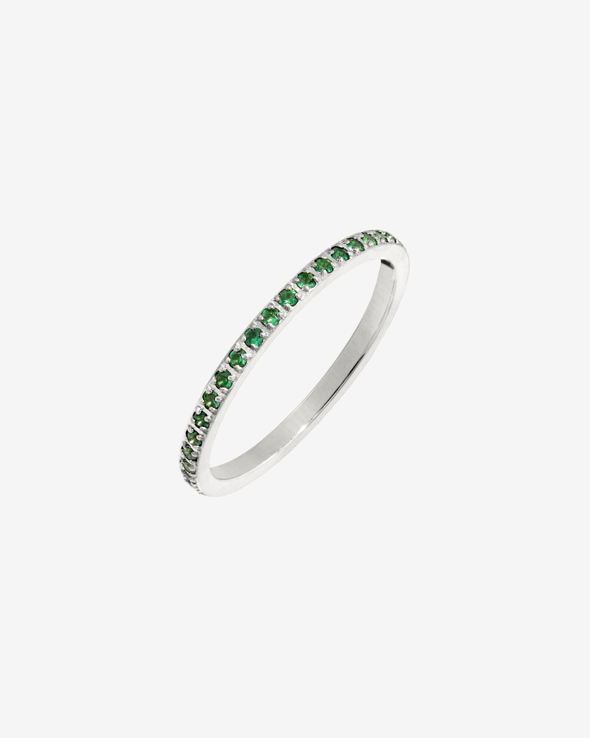 Green Sparkle Anello Argento