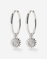 Sunny Swirl Hoop Set Large Argento