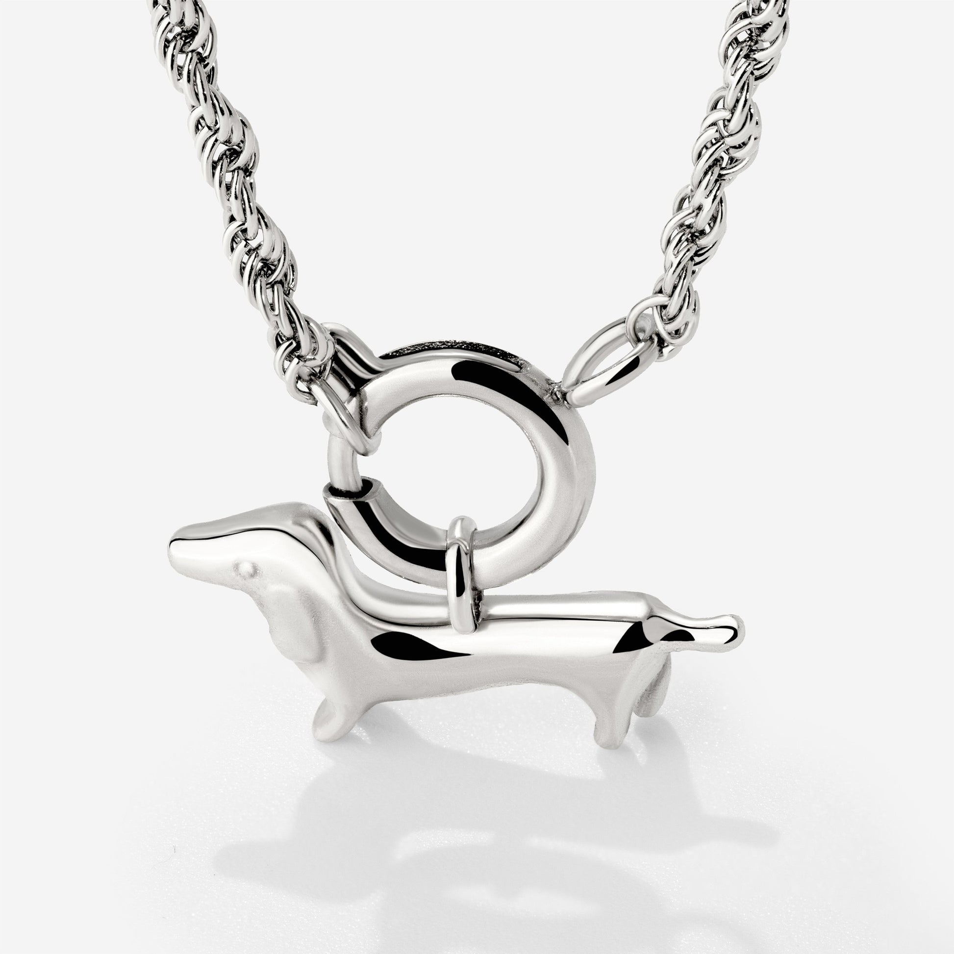Shorty Rope Chain Collana Set Argento