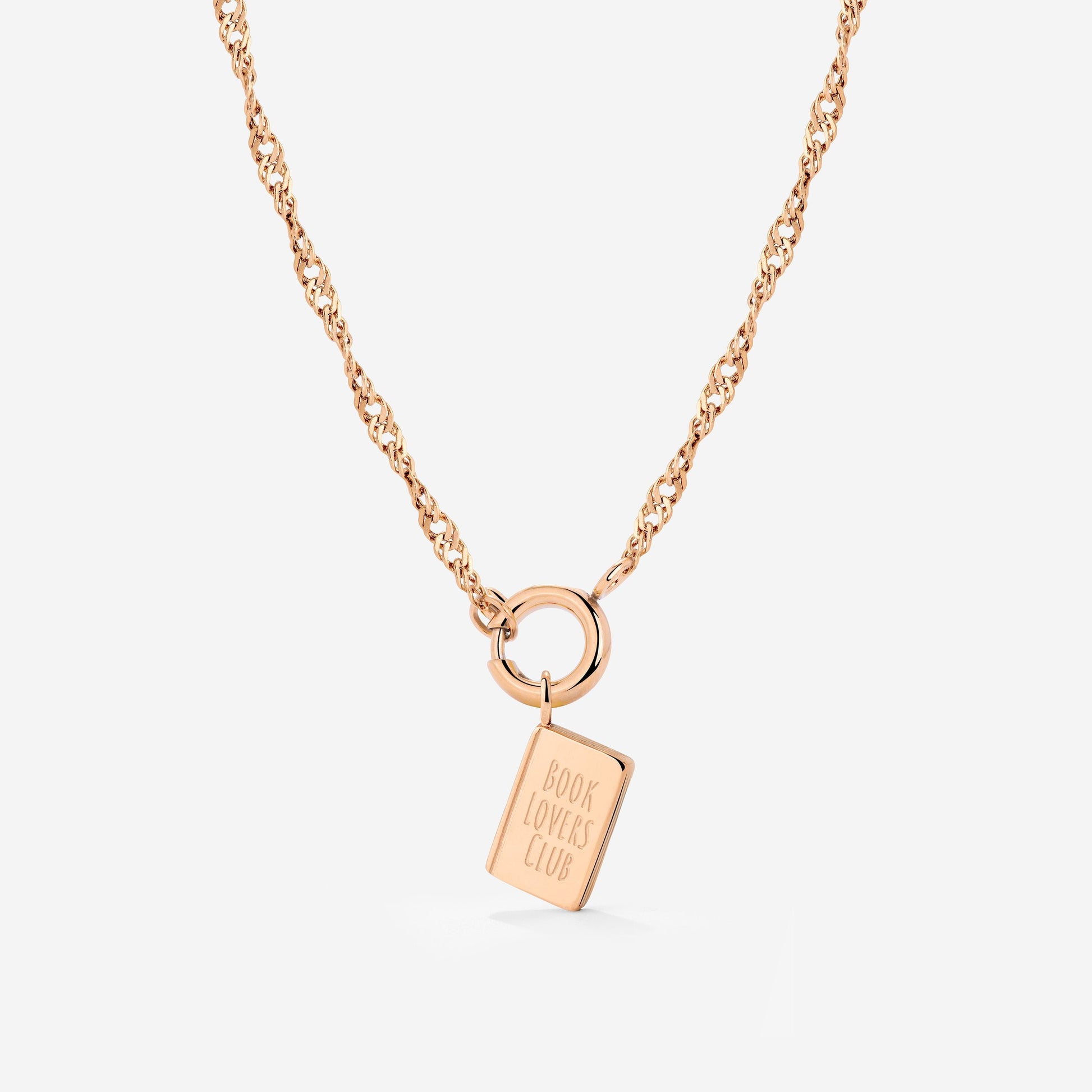 Book Lovers Club Singapore Chain Collana Set Oro Rosa