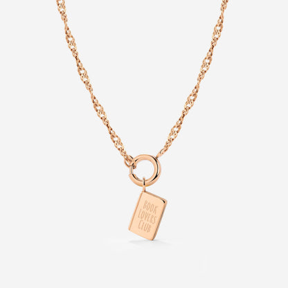 Book Lovers Club Singapore Chain Collana Set Oro Rosa