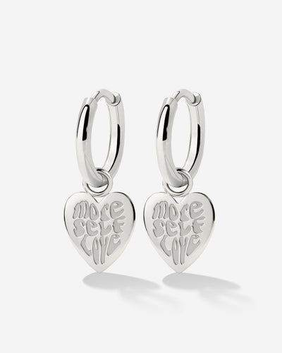 More Self-Love Hoop Set Small Argento