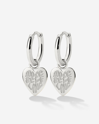 More Self-Love Hoop Set Small Argento