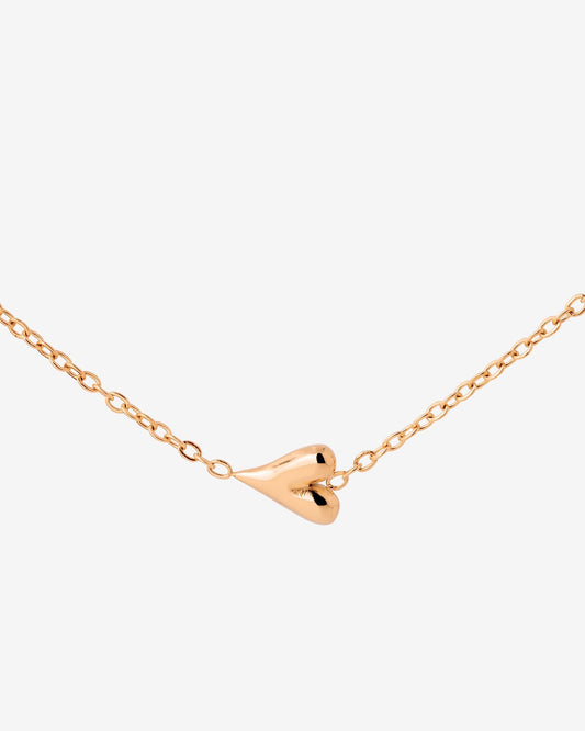 Flowy Heart Collana Oro Rosa