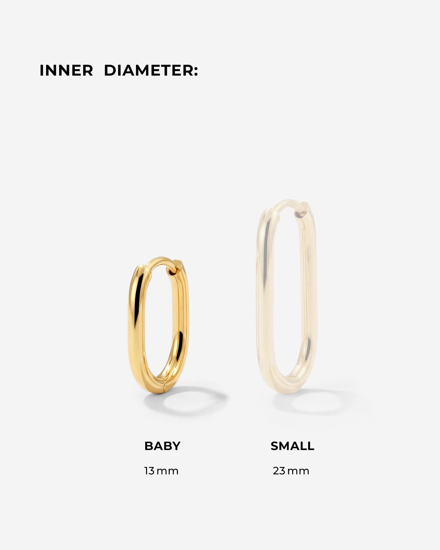 Oval Hoops Baby Argento