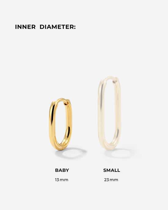 Oval Hoops Baby Oro