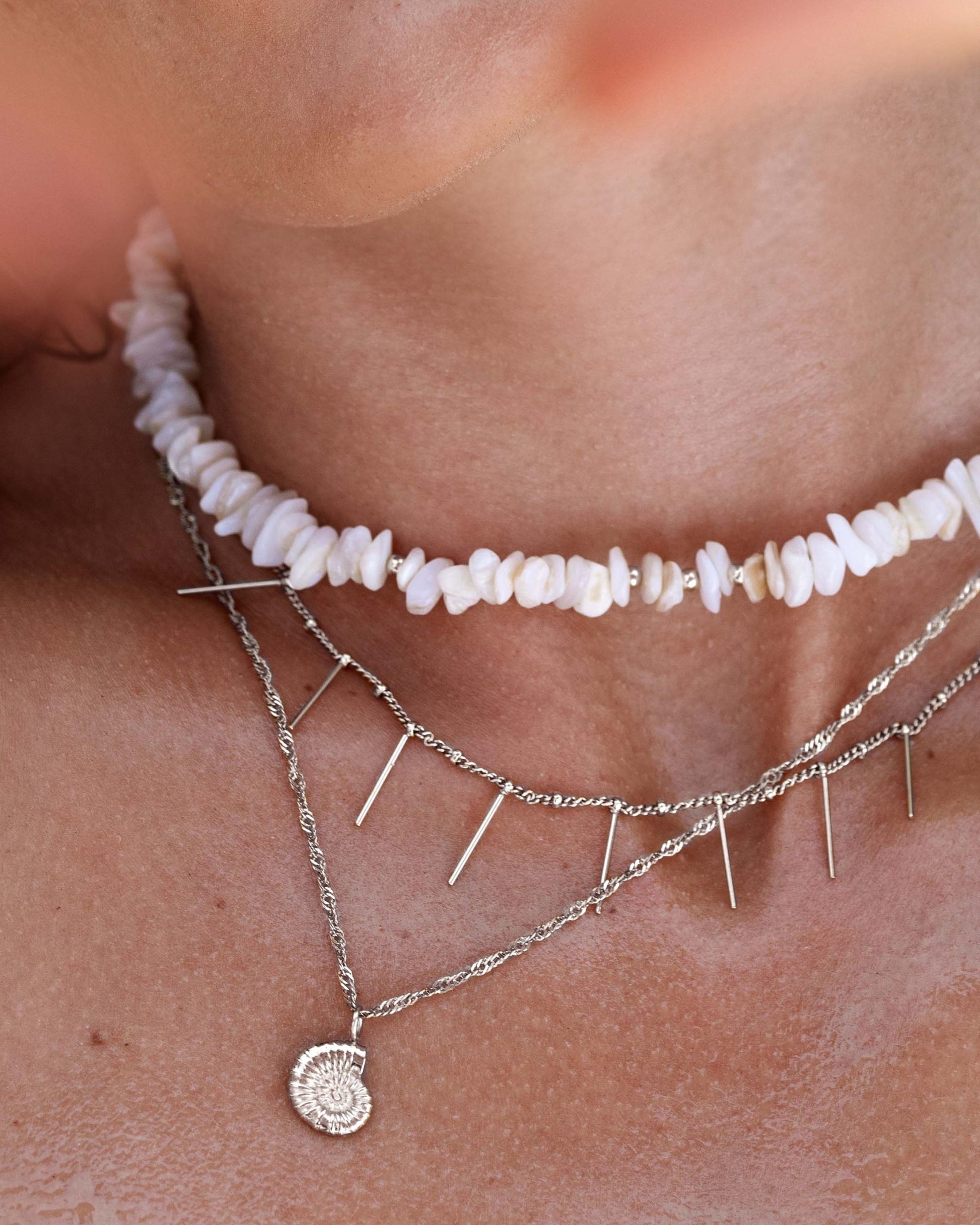 By the Beach Choker Argento