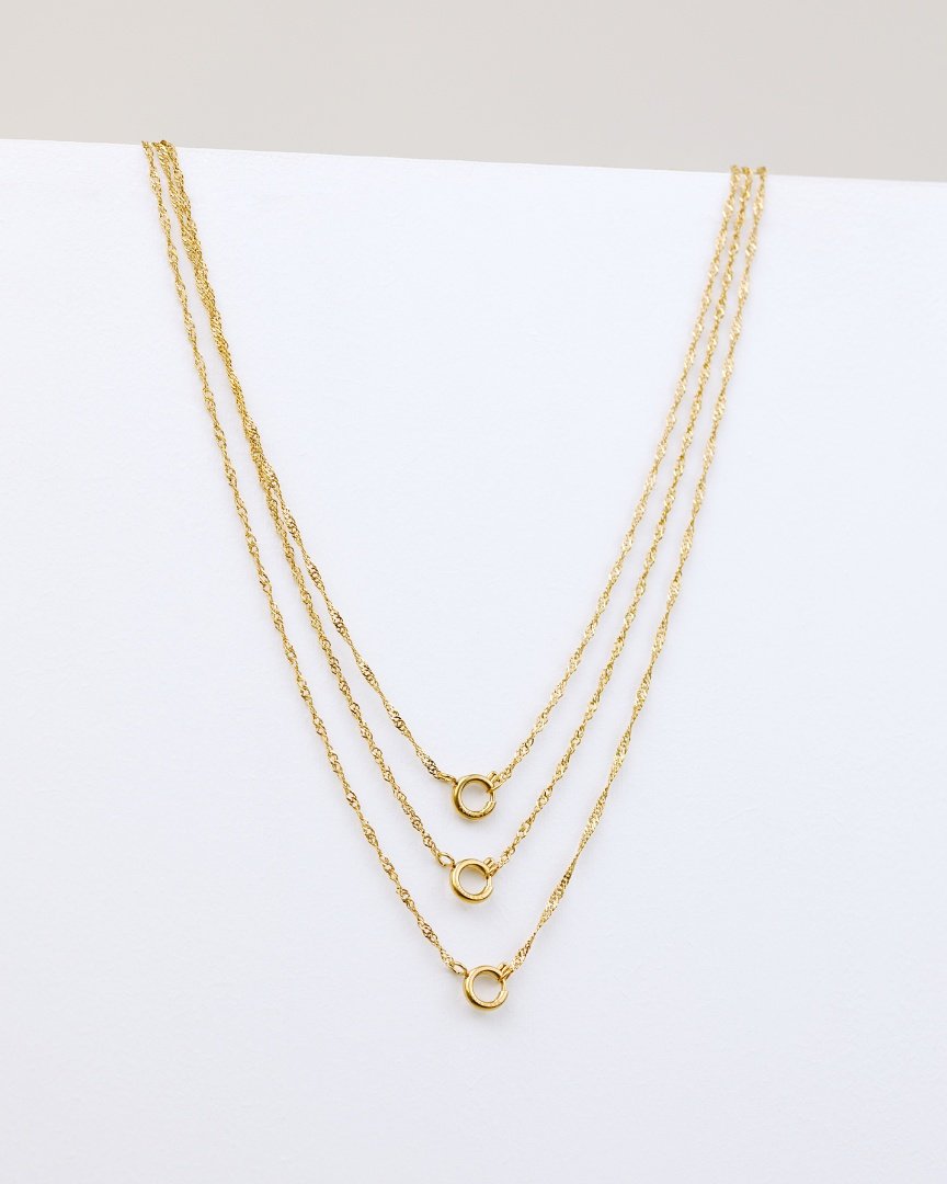 Singapore Chain Charm Collana Oro