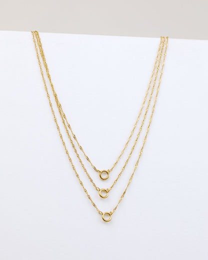 Singapore Chain Charm Collana Oro