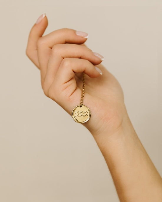 Zodiac Collana - Acquari Oro Rosa