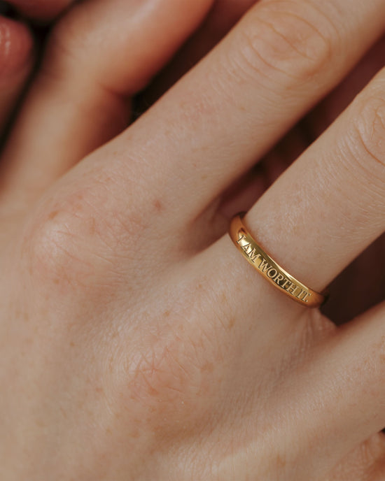 I am worth it Anello Oro