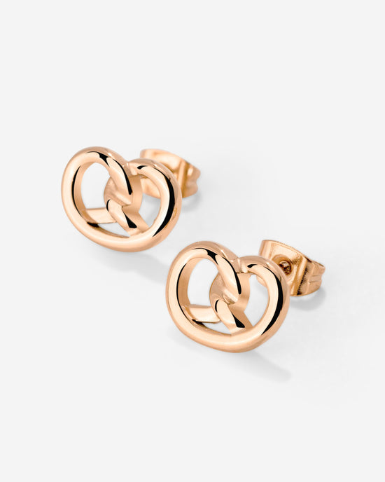Pretzel Babe Orecchini Oro Rosa