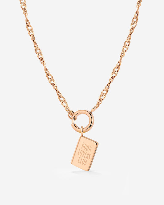 Book Lovers Club Singapore Chain Collana Set Oro Rosa