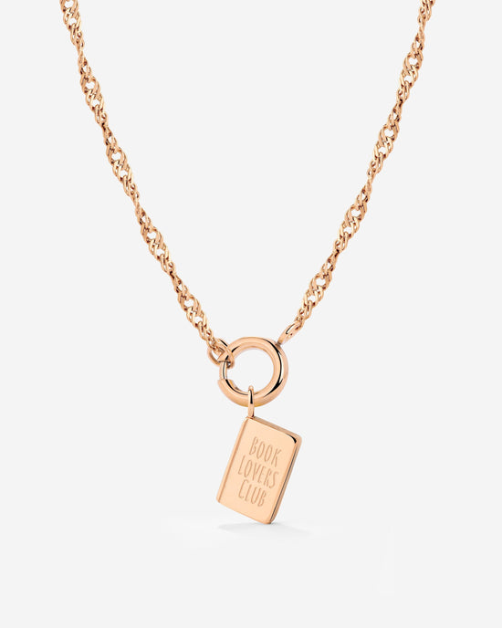 Book Lovers Club Singapore Chain Collana Set Oro Rosa