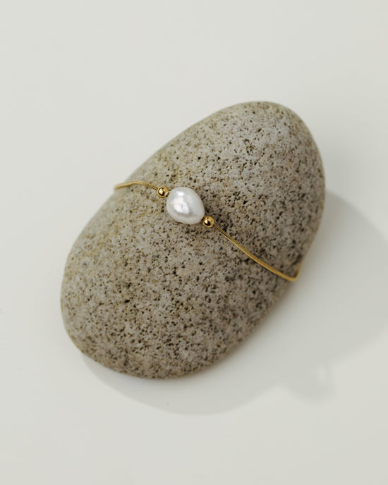 Minimalist Pearl Bracciale Oro Rosa