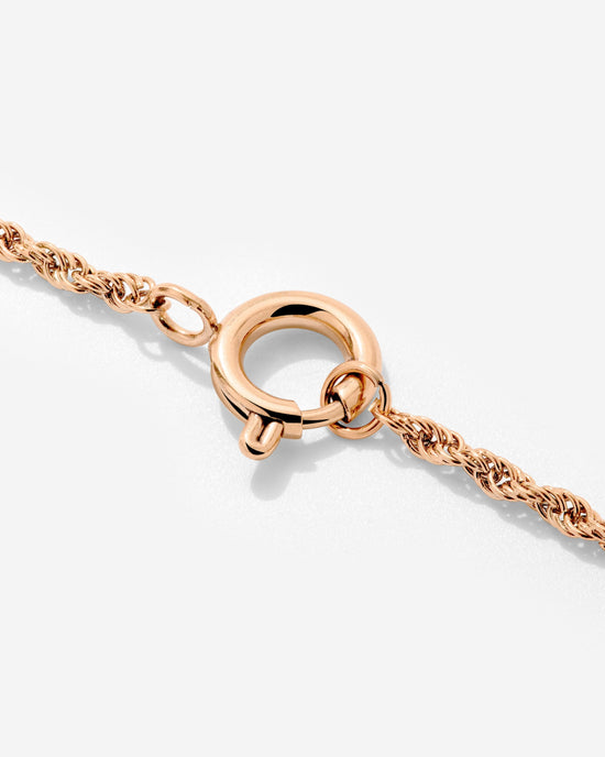 Rope Chain Charm Collana Oro Rosa