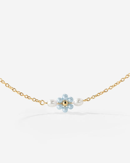 Forever Blue Daisy Collana Oro