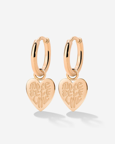 More Self-Love Hoop Set Small Oro Rosa
