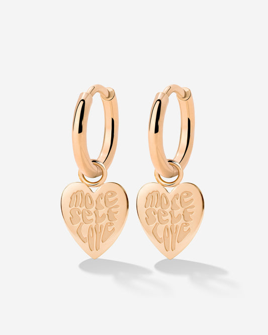 More Self-Love Hoop Set Small Oro Rosa