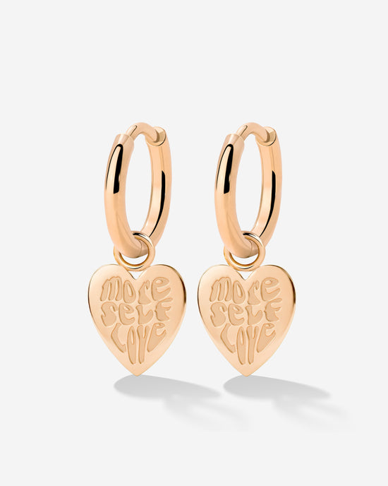 More Self-Love Hoop Set Small Oro Rosa