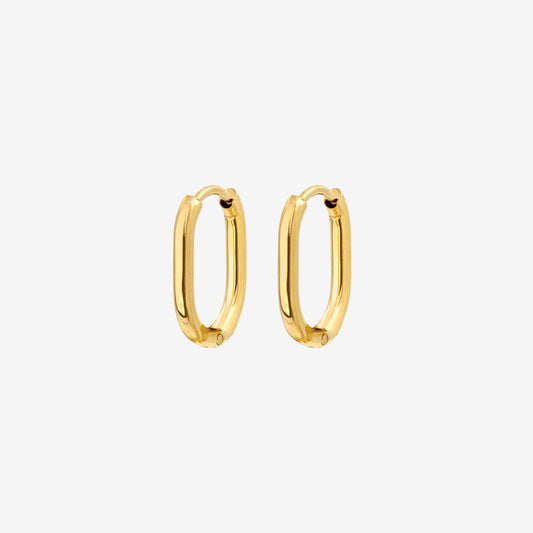Oval Hoops Baby Oro