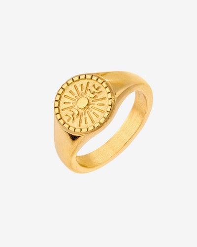 Power Krissi Signet Anello Oro