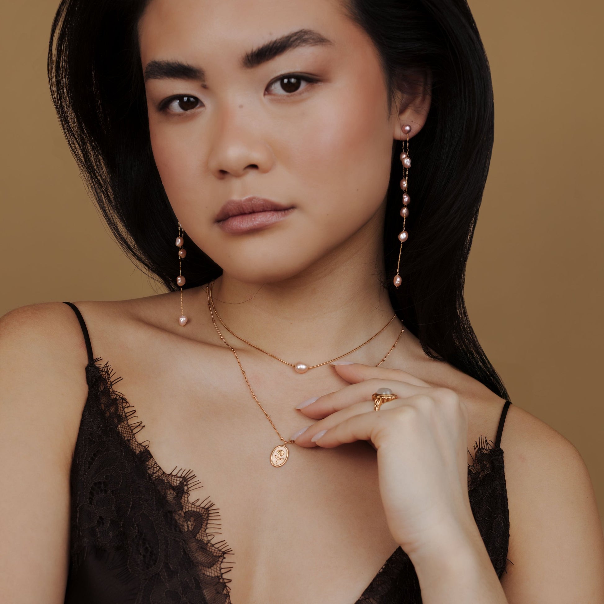 Blush Pearl Collana Oro Rosa