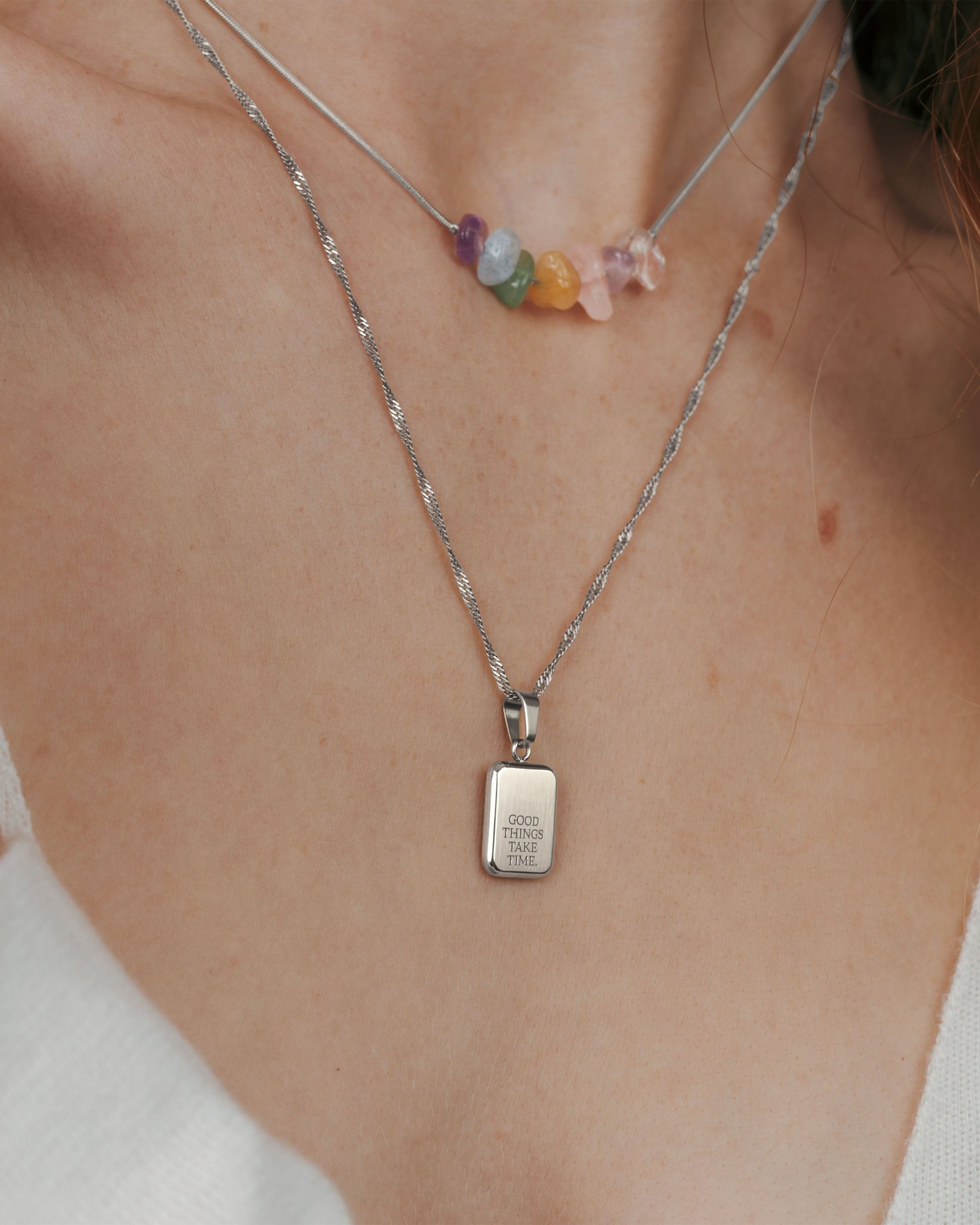 Good things take time Collana Argento