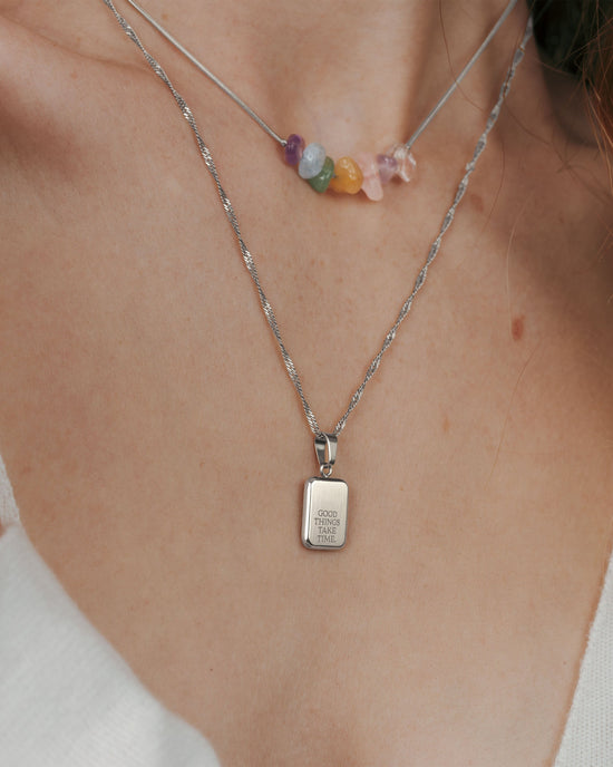 Good things take time Collana Argento