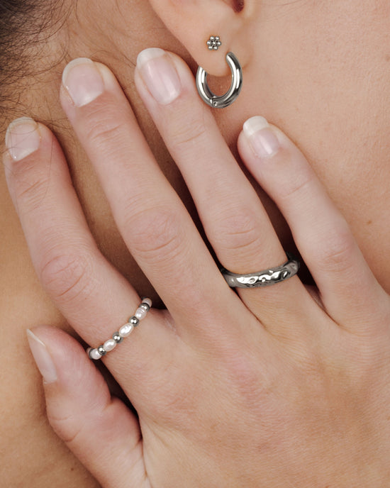 Chunky Hoopies Small Argento