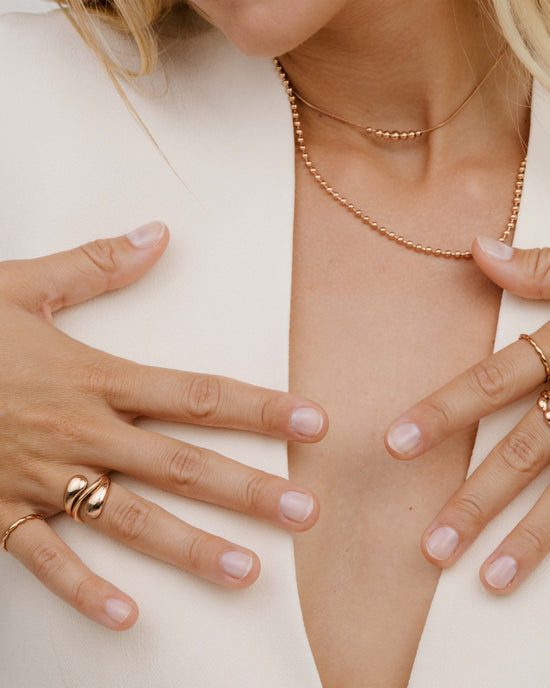 Sculpted Touch Anello Oro Rosa