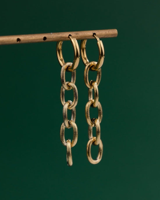 Long Link Hoop Set Small Oro Rosa